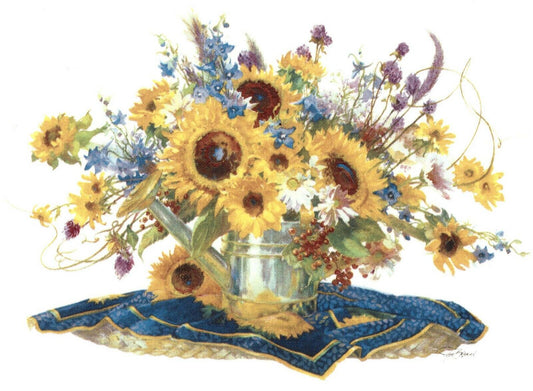Sunflower Bouquet Overglaze Waterslide Ceramic Decals