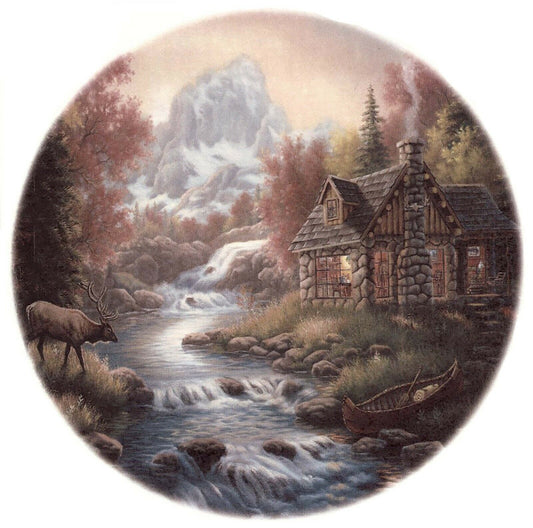 Elk Mountain Lodge Round Overglaze Waterslide Ceramic Decals