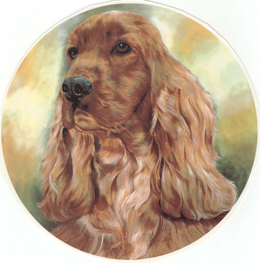 Cocker Spaniel Dog 1 pc 7-1/2" Waterslide Ceramic Decal