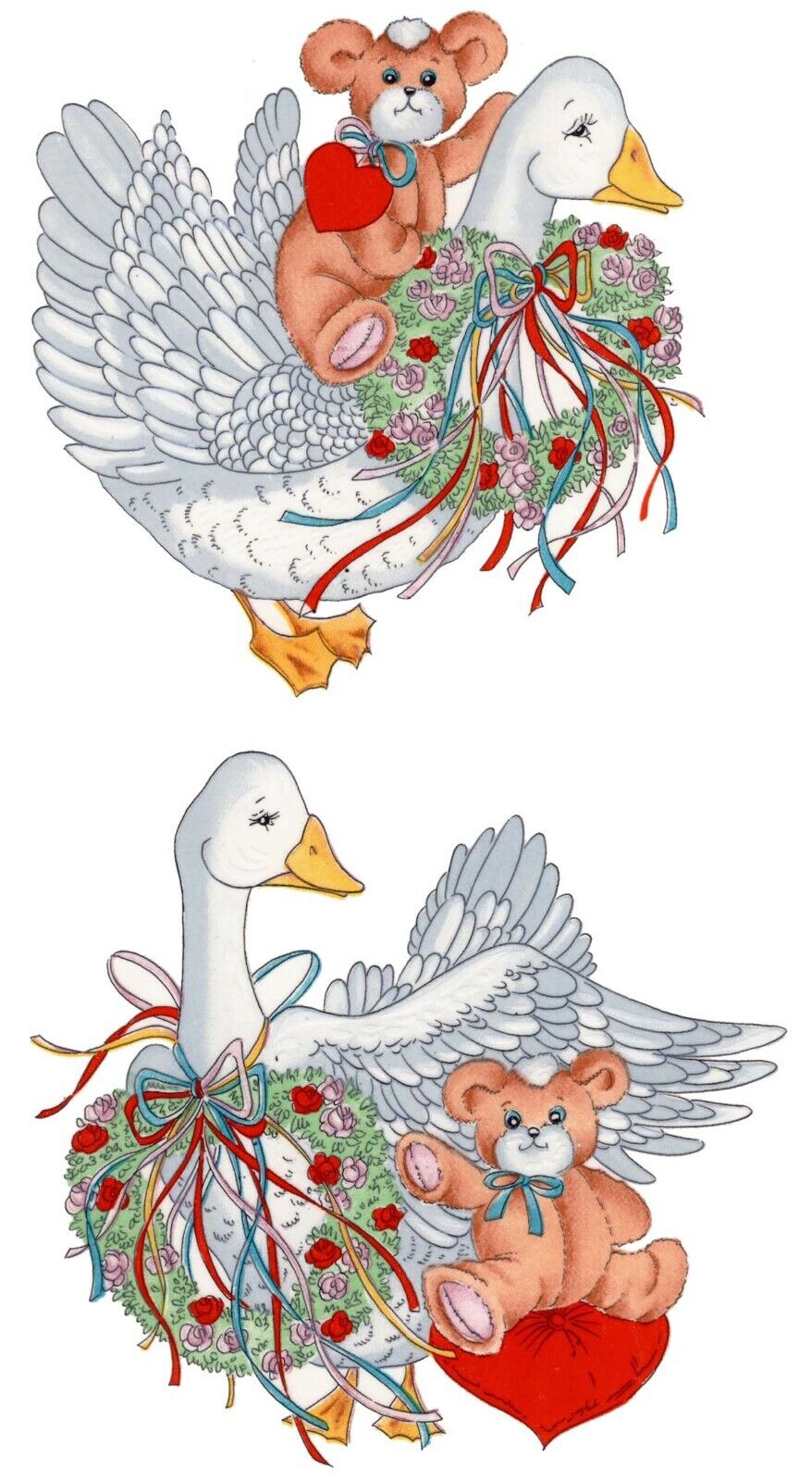 Christmas Goose Teddy Bear Overglaze Waterslide Ceramic Decals