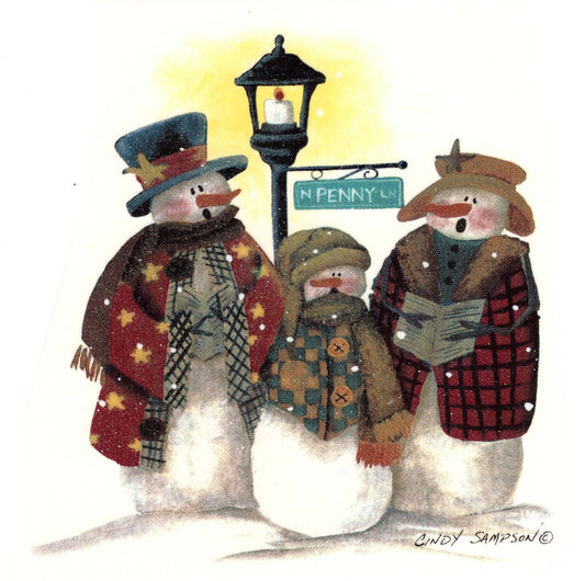 Penny Lane Snowmen Overglaze Waterslide Ceramic Decals