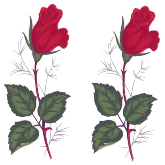Red Rose Flower 20 pcs 1-1/4"  Waterslide Ceramic Decals