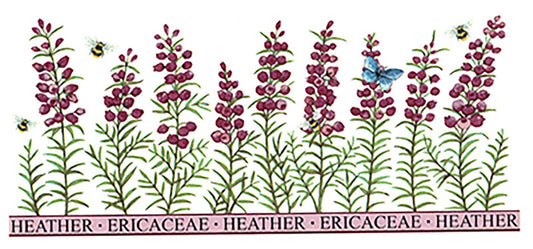 Heather Flower Wrap Wraparound   1 pc  7 1/2" X 3 1/2"  Waterslide Ceramic Decal