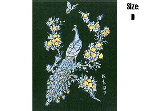 Gold and White Peacock Ceramic Decals 1110