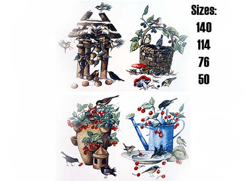 Birds 4 Seasons Ceramic Decals 11280