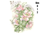 Flowers Dogwood White Pink Ceramic Decals 12282