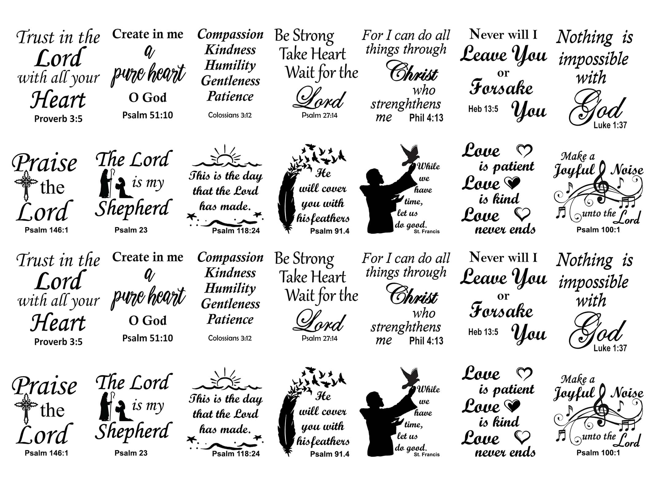 Bible Psalms Proverbs 28 Pcs 1 Inch Black Fused Glass Decals Captive Bible psalms proverbs 28 pcs 1 inch black fused glass decals captive