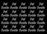 Just Breathe 20 pcs 1"  White Fused Glass Decals