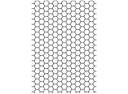 Honeycomb 1/4" cells 1 pc 5" X 3.5" Black Fused Glass Decal