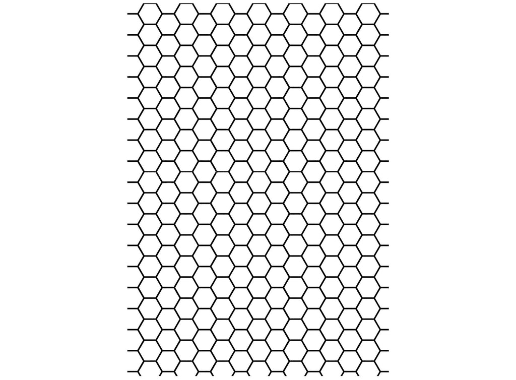 Honeycomb 1/4" cells 1 pc 5" X 3.5" Black Fused Glass Decal