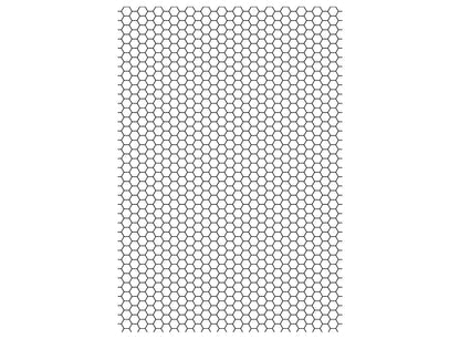 Honeycomb 1/8" cells 1 pc 5" X 3.5" Black Fused Glass Decal