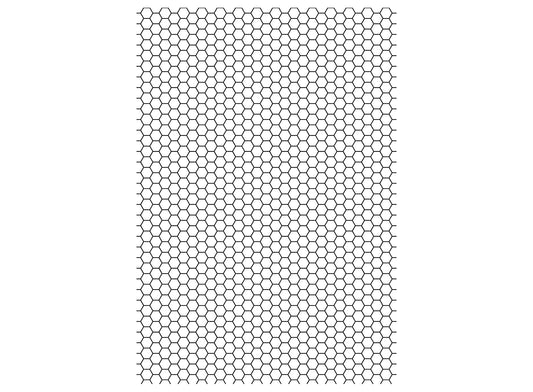 Honeycomb 1/8" cells 1 pc 5" X 3.5" Black Fused Glass Decal