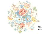 Flowers Pink Blue Yellow Ceramic Decals 1483
