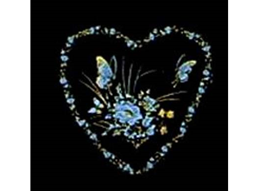Flowers White Gold Heart Butterfly Ceramic Decals 1676