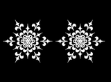 Snowflakes 4 pcs 3" White Fused Glass Decals