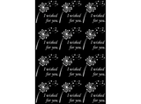 I wished for you Dandelion 12 pcs 1-1/8" White Fused Glass Decals