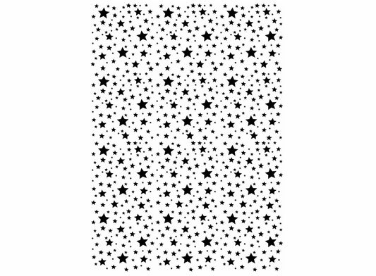 Allover Tiny Stars 1 pc 5" X 3.5" Black Fused Glass Decals