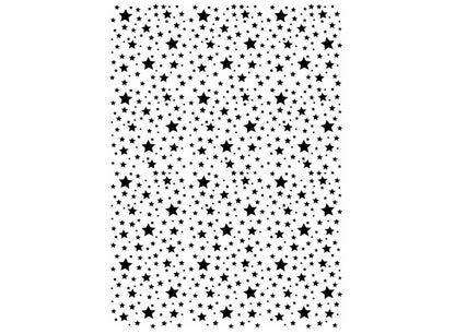 Allover Tiny Stars 1 pc 5 x 3.5 Inch Black Fused Glass Decals