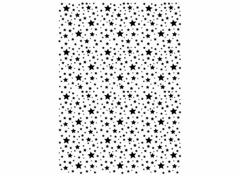 Allover Tiny Stars 1 pc 5" X 3.5" Black Fused Glass Decals