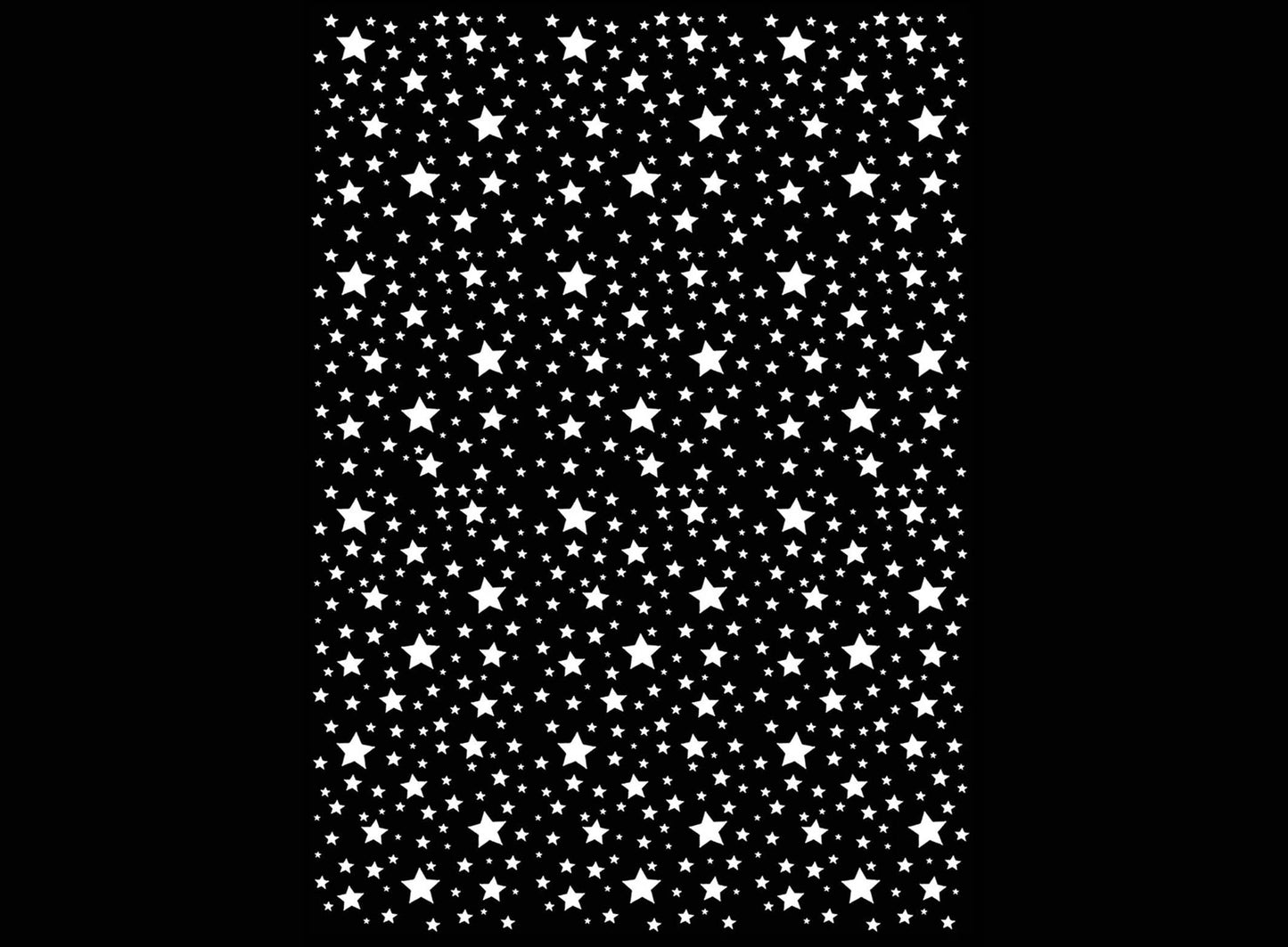 Allover Tiny Stars 1 pc 5" X 3.5" White Fused Glass Decals