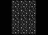 Allover Tiny Stars 1 pc 5" X 3.5" White Fused Glass Decal