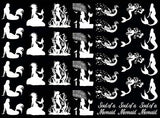 Mermaid Soul 35 pcs 1" White Fused Glass Decals