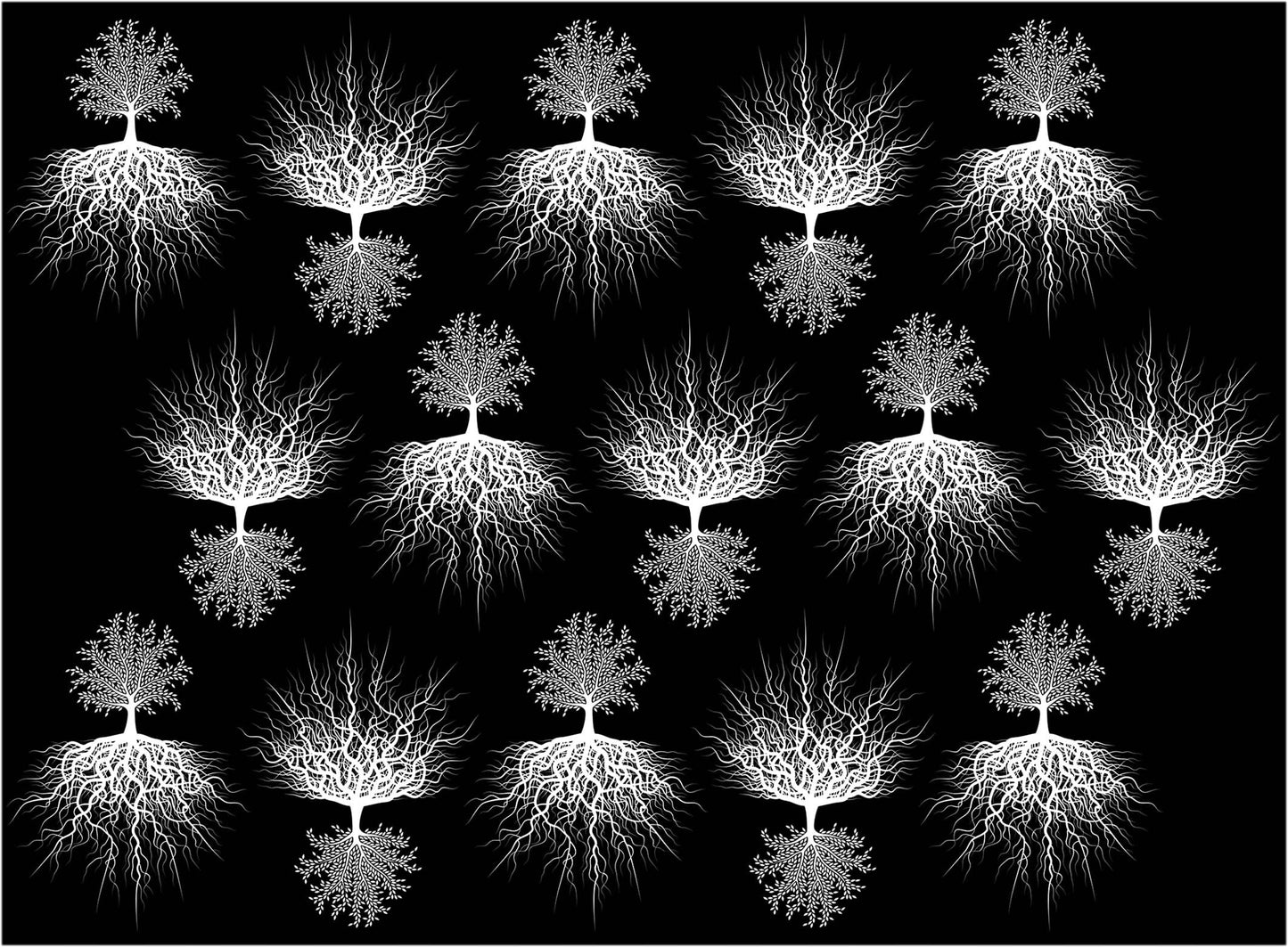 Tree of Life 15 pcs White Fused Glass Decals