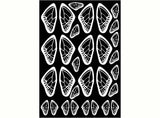 Butterfly Wings 30 pcs 3/4" to 1-3/8" White Fused Glass Decals