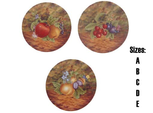 Fruit Cherry Plum Apple Pear Ceramic Decals 1902