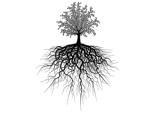 Tree of Life 2 pcs 4" Black Fused Glass Decals
