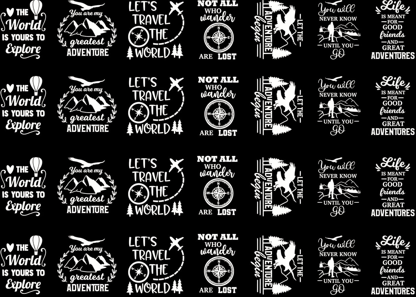Travel Graphics 28 pcs 1 Inch White Fused Glass Decals