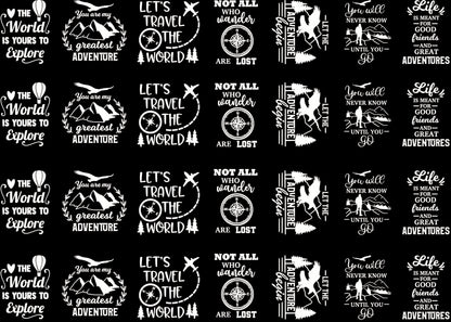 Travel Graphics 28 pcs 1 Inch White Fused Glass Decals