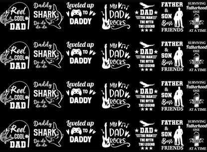 Dad Graphics 28 pcs 1 Inch White Fused Glass Decals