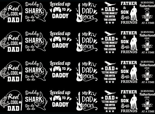 Dad Graphics 28 pcs 1" White Fused Glass Decals