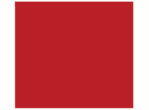 Solid Color 1 pc  5.25" X 4.75" Red Fused Glass Decal