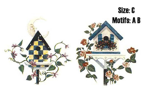 Birdhouses Ceramic Decals 3044