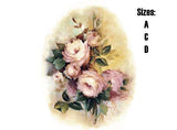 Flowers Wild Pink Rose Ceramic Decals 3138