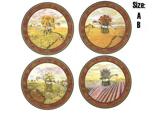 Farm Fields Daisy Sunflower Ceramic Decals 3178