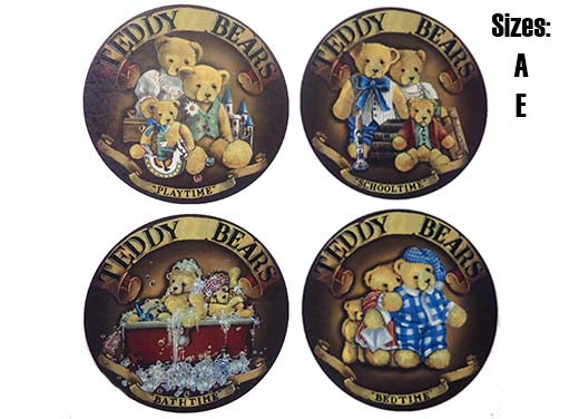 Happy Days Teddy Bears Ceramic Decals 3202