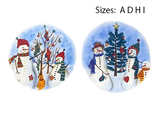 Christmas Snowman Snowmen Ceramic Decals 3280