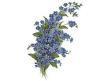 Flowers Forget Me Not Spray Blue Ceramic Decals 5116