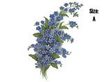 Flowers Forget Me Not Spray Blue Ceramic Decals 5116