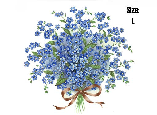Flowers Forget Me Not Bouquet Blue Ceramic Decals 5116