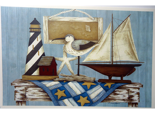 Sea Gull Sail Boat Overglaze Ceramic Decals