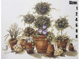 Rachel's Topiary Pots Ceramic Decals 8320