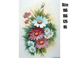 Flowers Wildflowers Pink White Daisy Ceramic Decals 9227