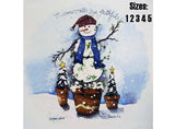 Christmas Snowman O' Come All Ye Faithful Ceramic Decals 93