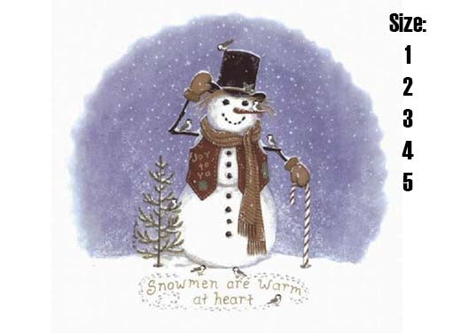 Christmas Snowman Warm at Heart Ceramic Decals 94
