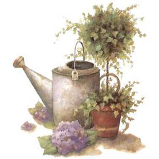 Topiary Watering Can Overglaze Ceramic Decals