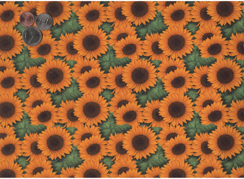 Allover Chintz Sunflowers 9" X 13-3/4" Sheet Ceramic Decal #101